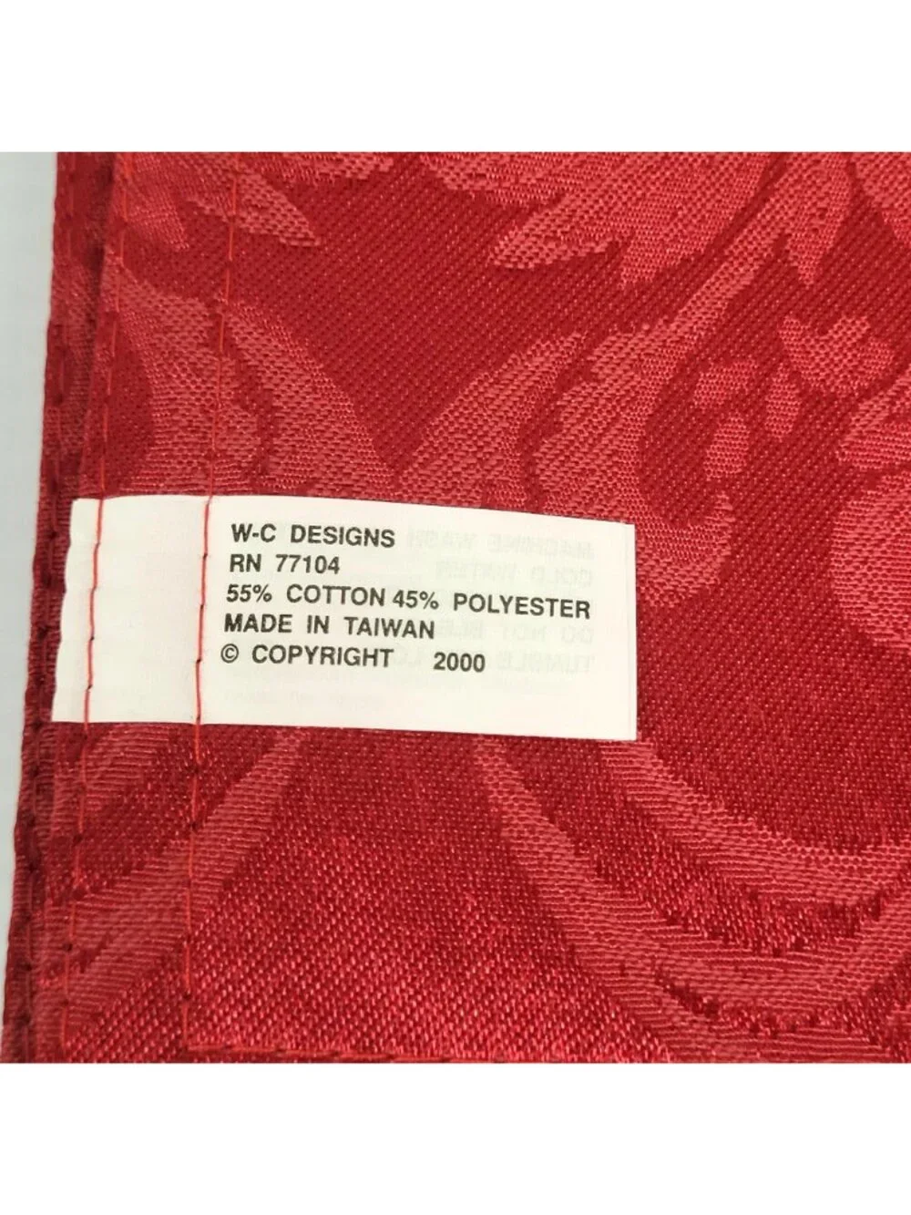 W-C Designs Regent Manor Damask 12 Napkins 12 Placemats Table Runner Cinnabar